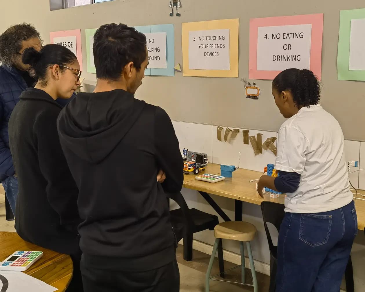 sheen team school visit