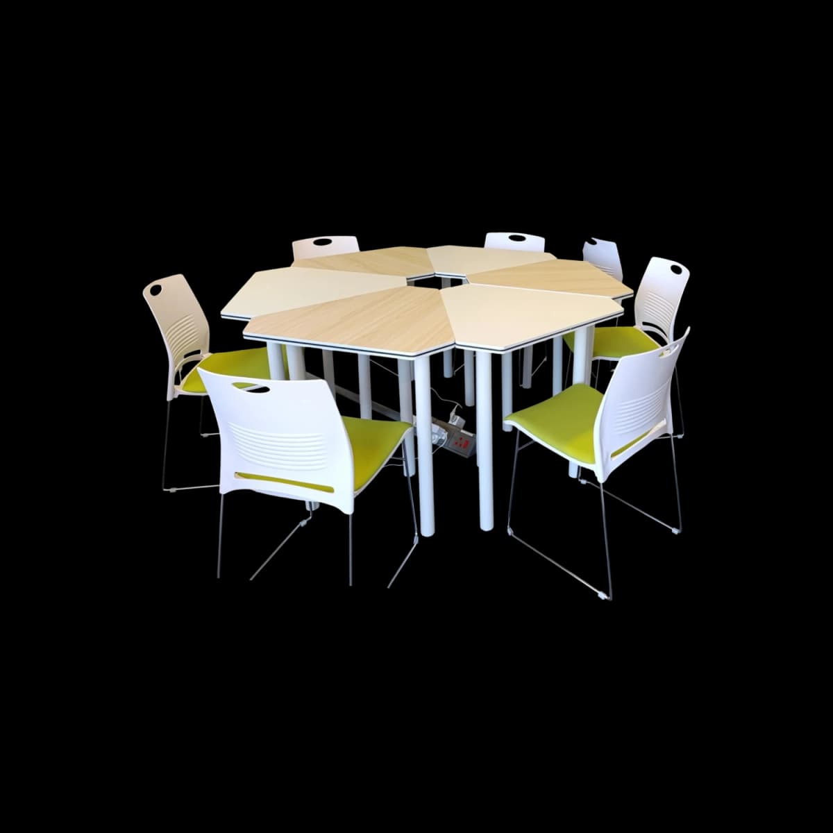 Diamond Desk Set (6) + Chairs