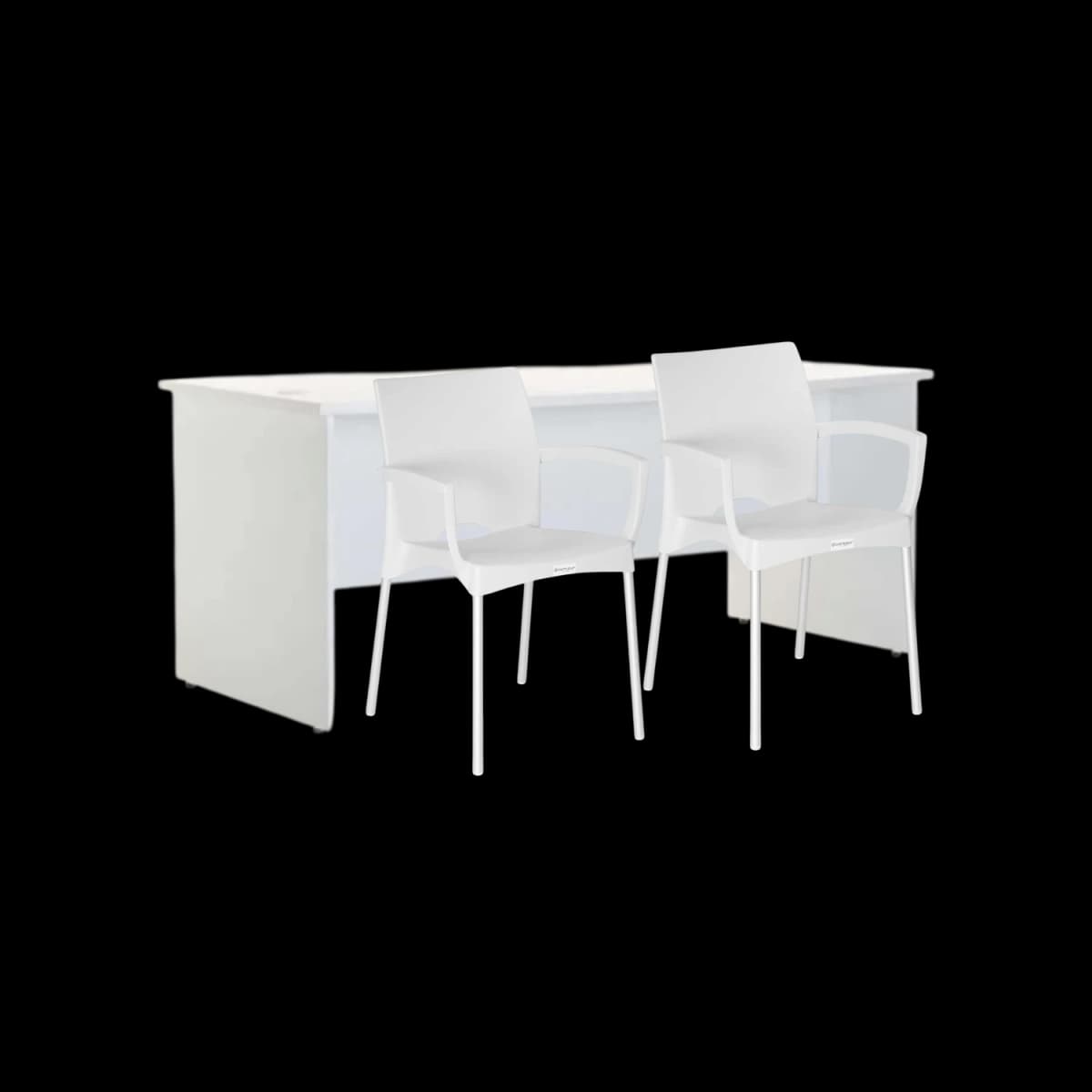Modern Computer Desk Set (4) + 8 Chairs