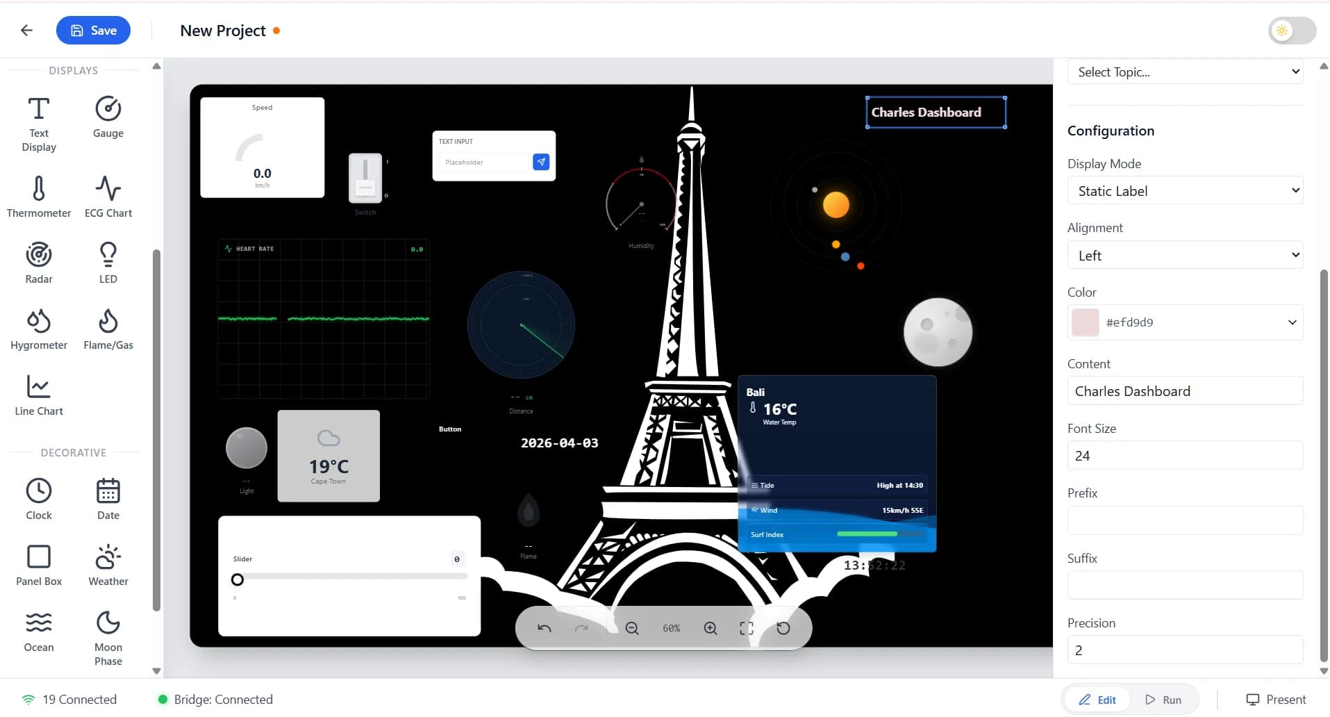 Charles's IoT dashboard