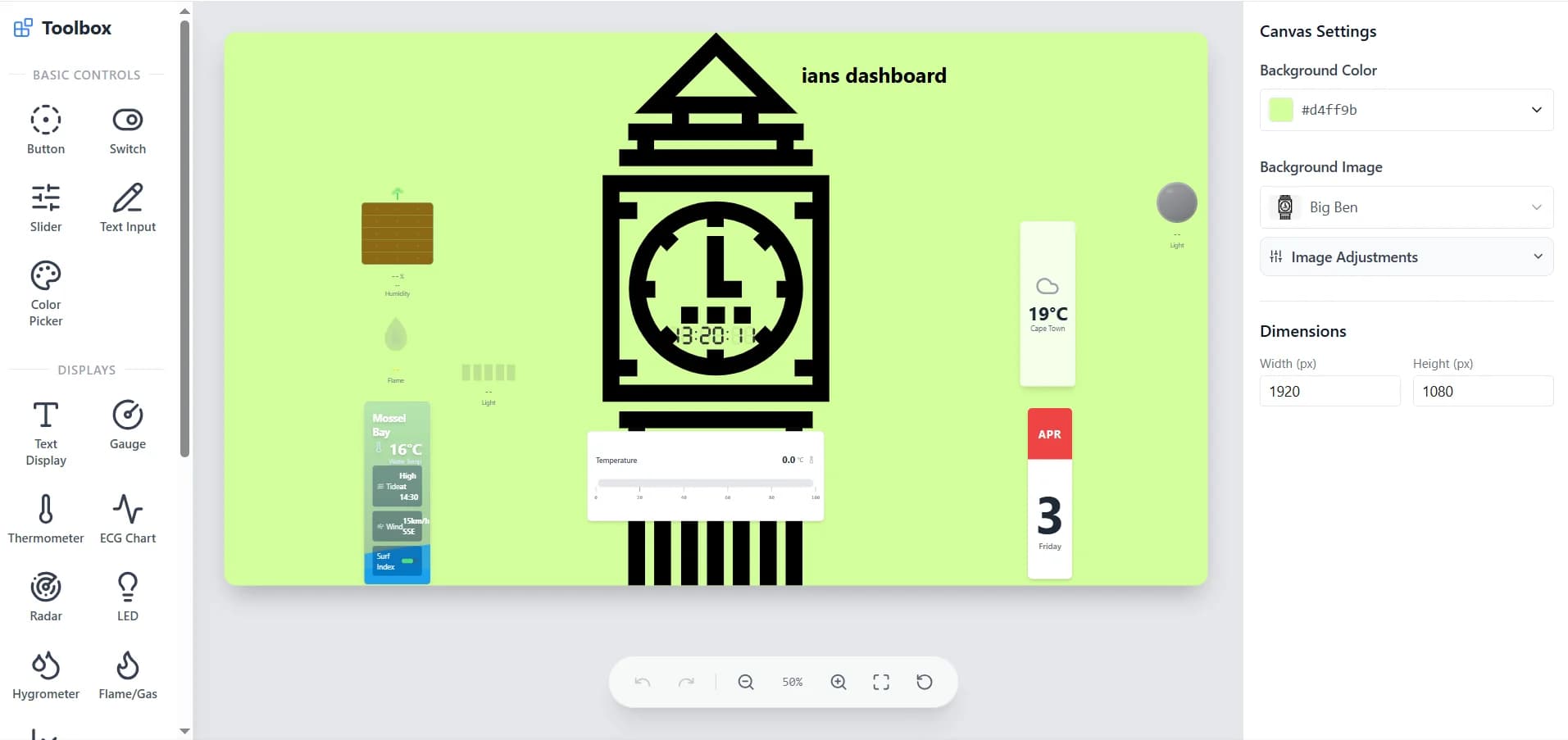 Ian's IoT dashboard