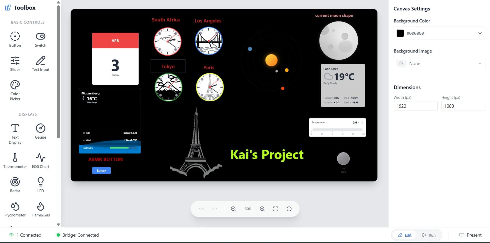 Kai's IoT dashboard