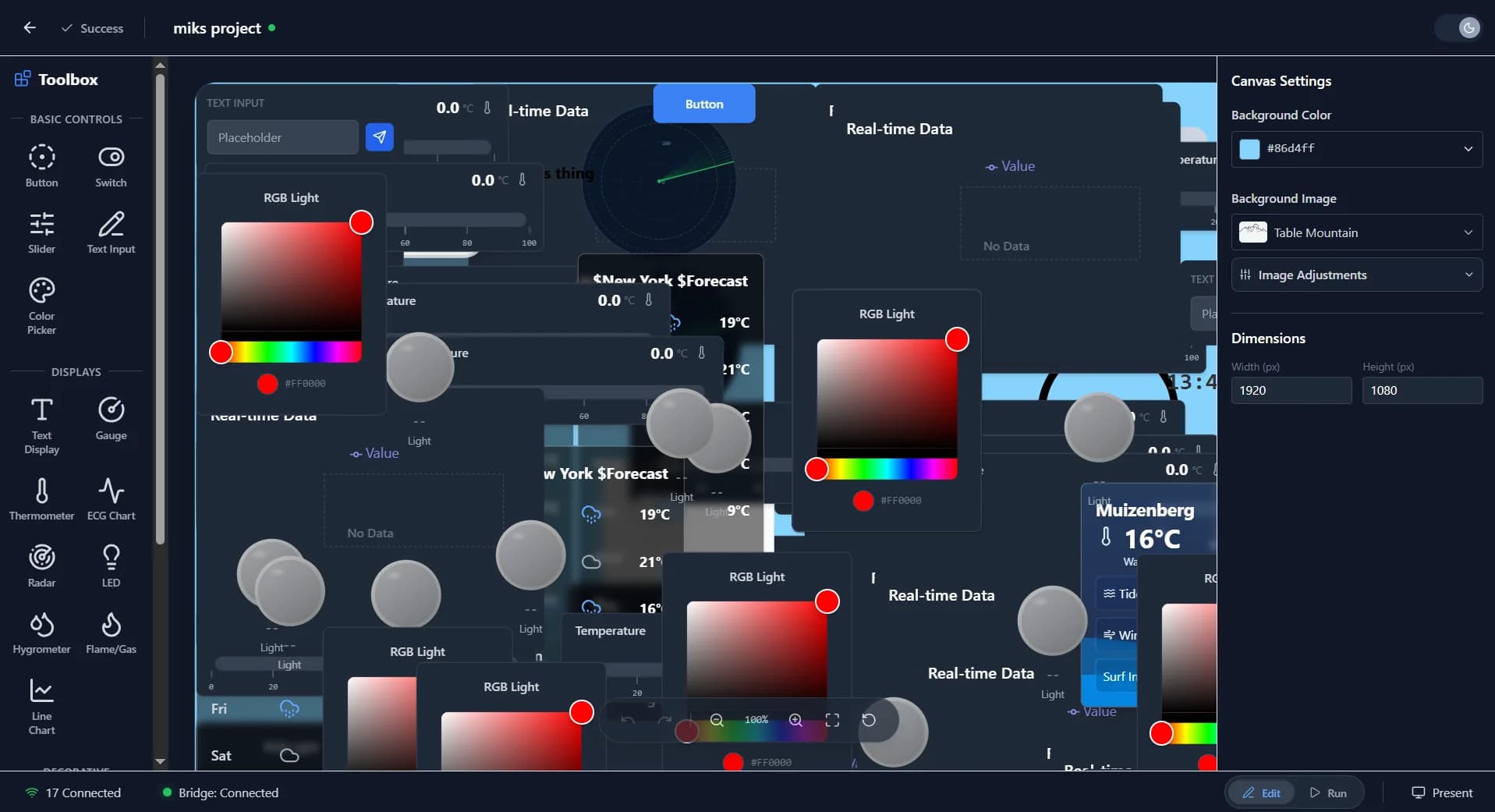 Mike's IoT dashboard