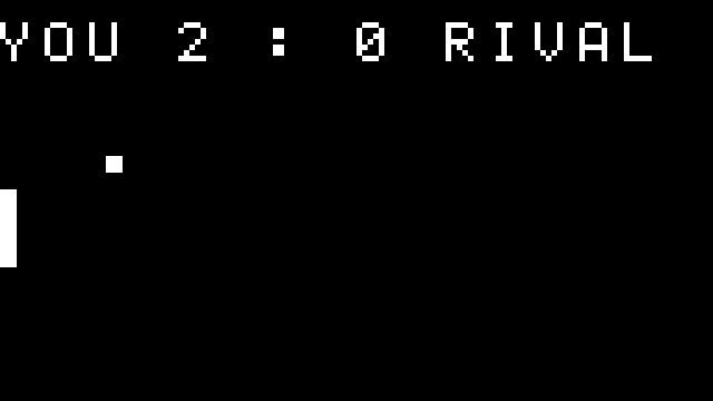 Lesson 34 · Duel Pong, mid-rally — two boards, one ball, real radio