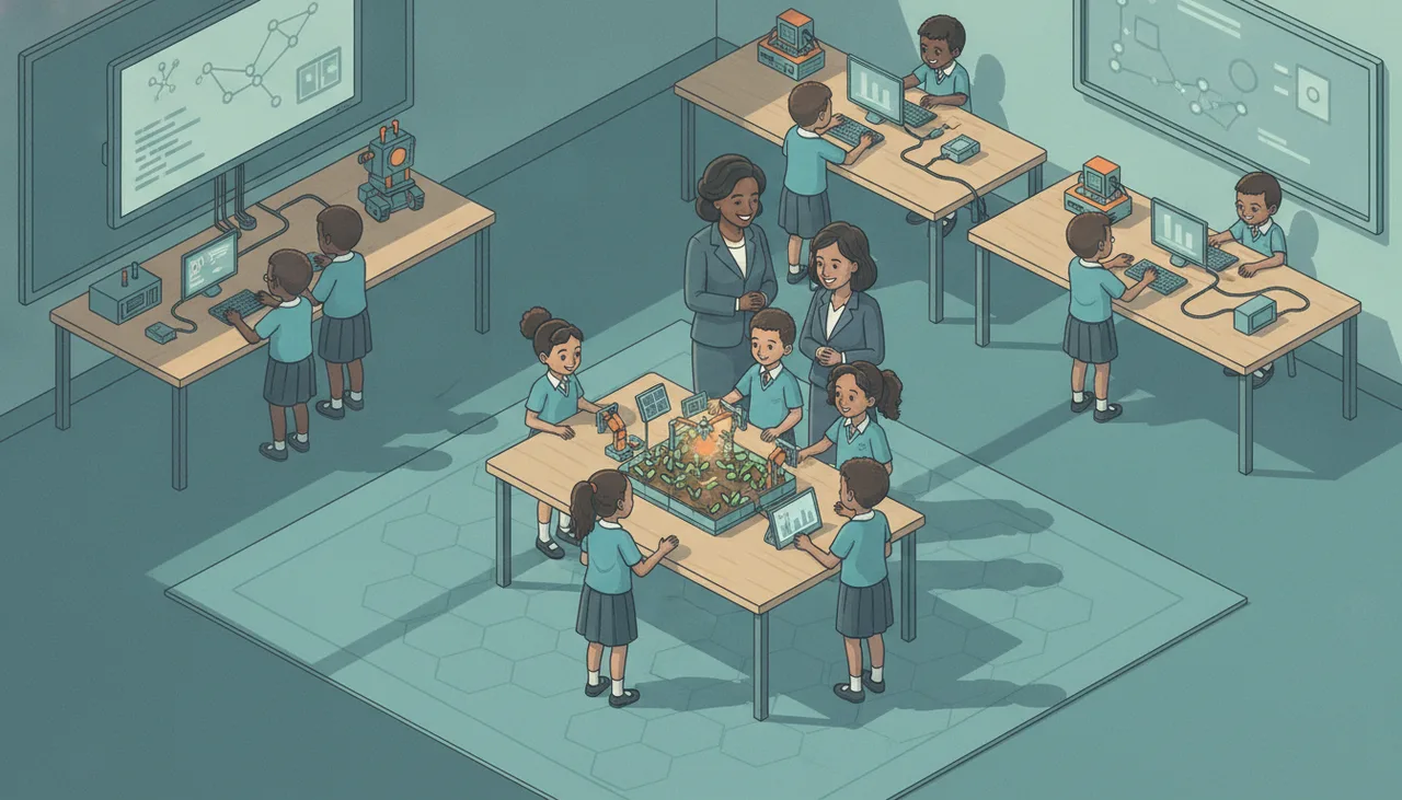 学生把智慧农场讲给部长听:走进 MICTSETA 4IR 研讨会