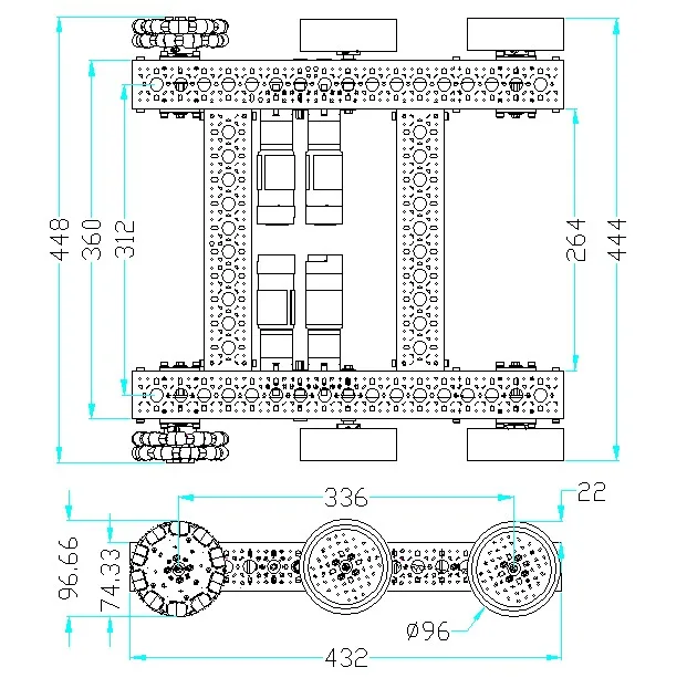 BeeLine Chassis Kit technical drawing