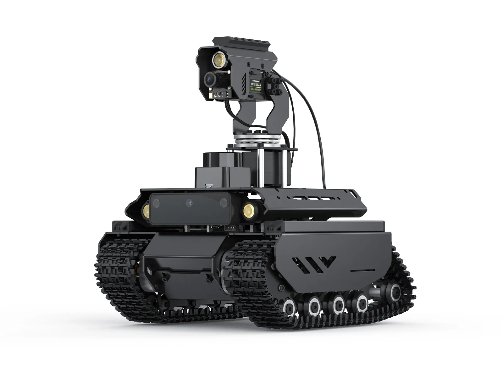 UGV Beast ROS 2 Open-source Off-Road Tracked AI Robot, Dual controllers, Computer Vision, All-metal Body, Flexible and Expandable, Suitable for Raspberry Pi 4B / Raspberry Pi 5