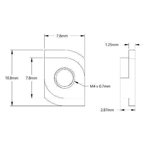 goRUN Hurricane Nut technical drawing