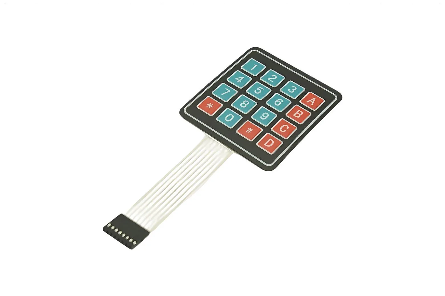 Sealed Membrane 4×4 Matrix Keypad with Adhesive Backing