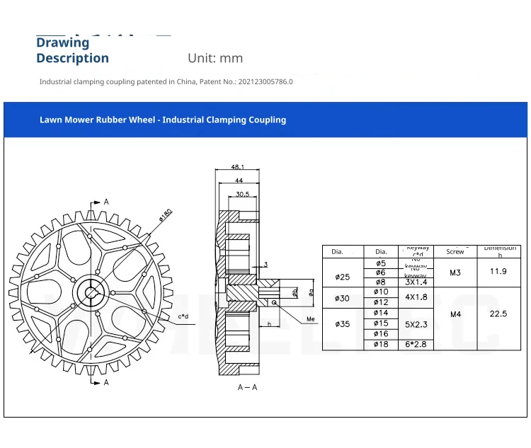 Precise dimensions and coupling options