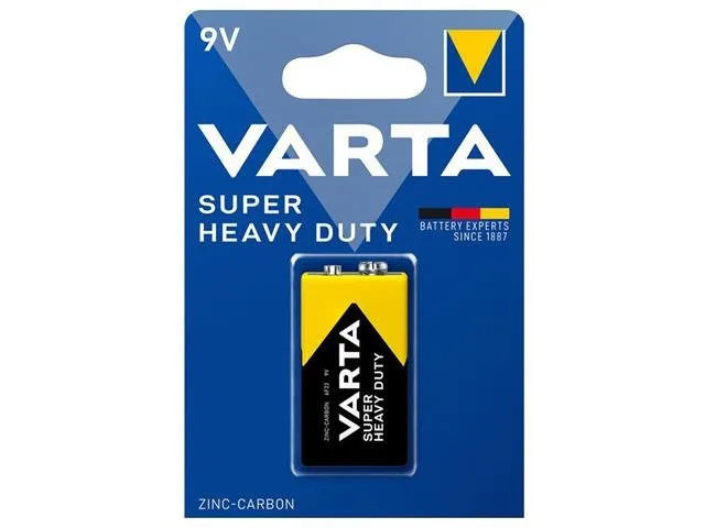 Varta 9V Zinc-Carbon Battery 6F22HD