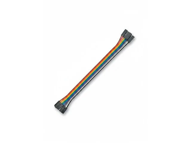 2-Way Female-to-Female Ribbon Jumper Cables, 20 cm, 5 Pack