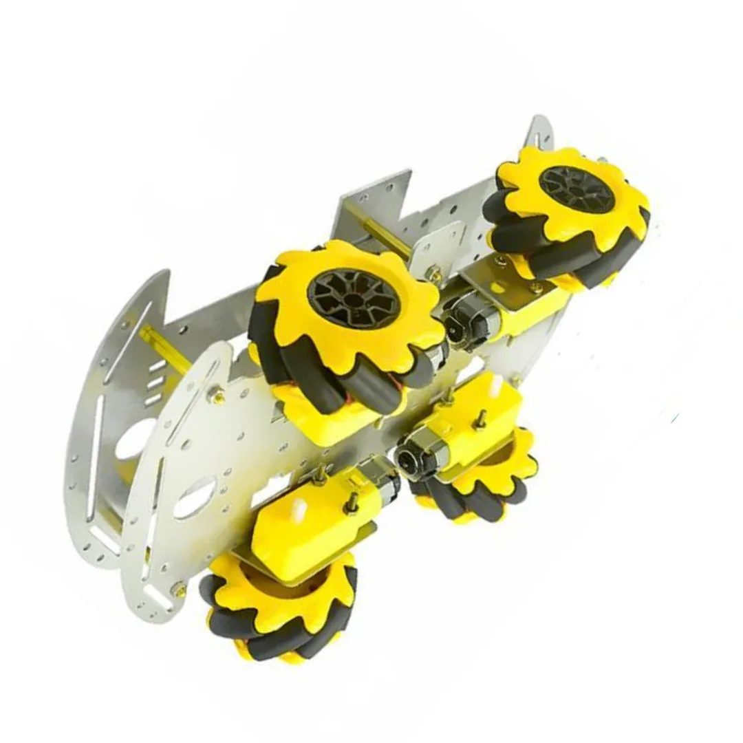 HKD 4WD Mecanum Chassis Kit-2 - 2-Tier, 60mm Wheels, Alloy Frame