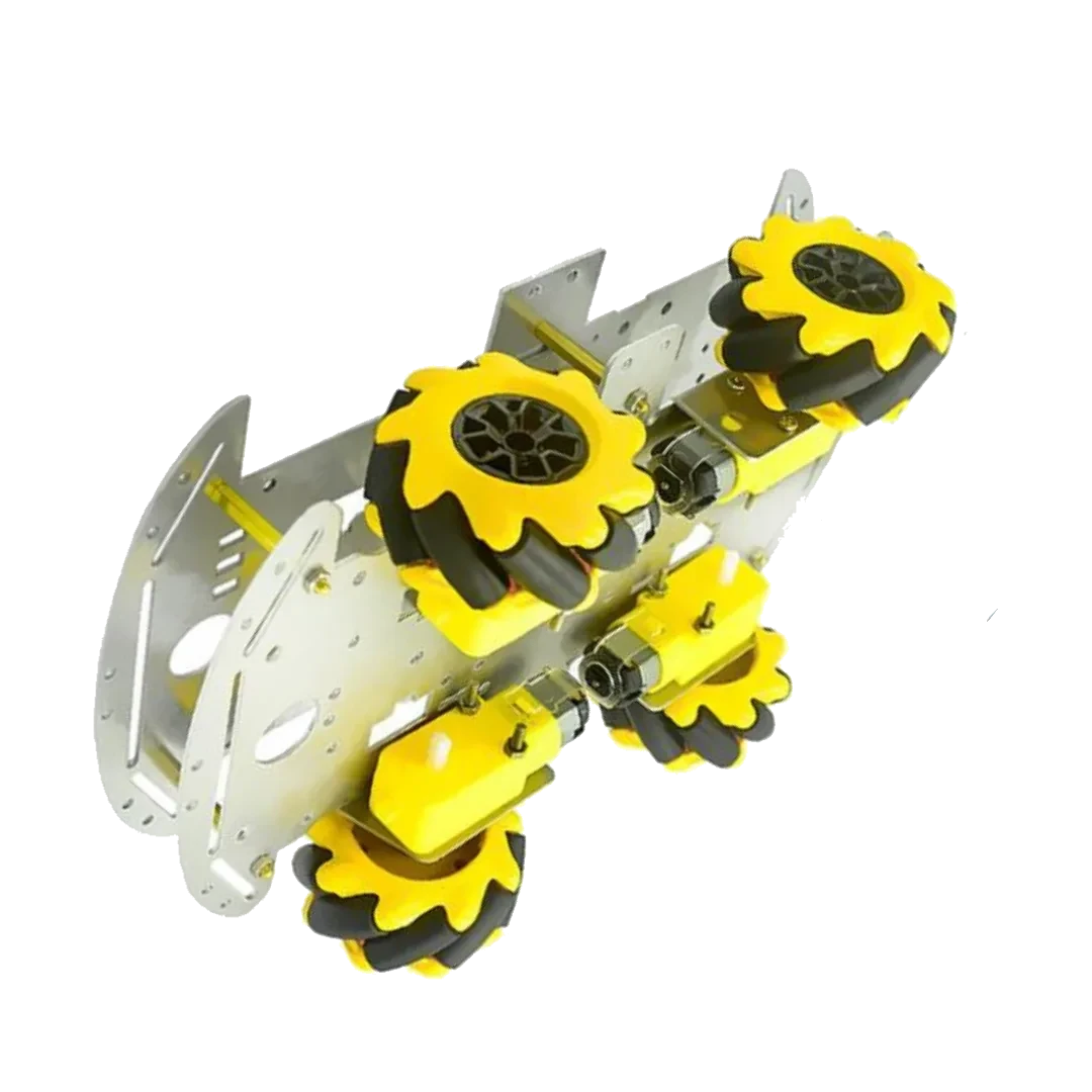HKD 4WD Mecanum Chassis Kit-2 - 2-Tier, 60mm Wheels, Alloy Frame