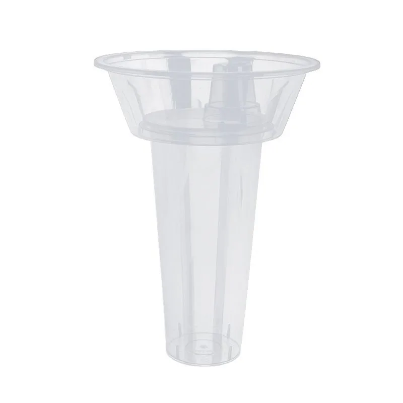 Disposable Cup Combo (Holder + 500ml Cup + Thick Straw ) 100 Sets Pack