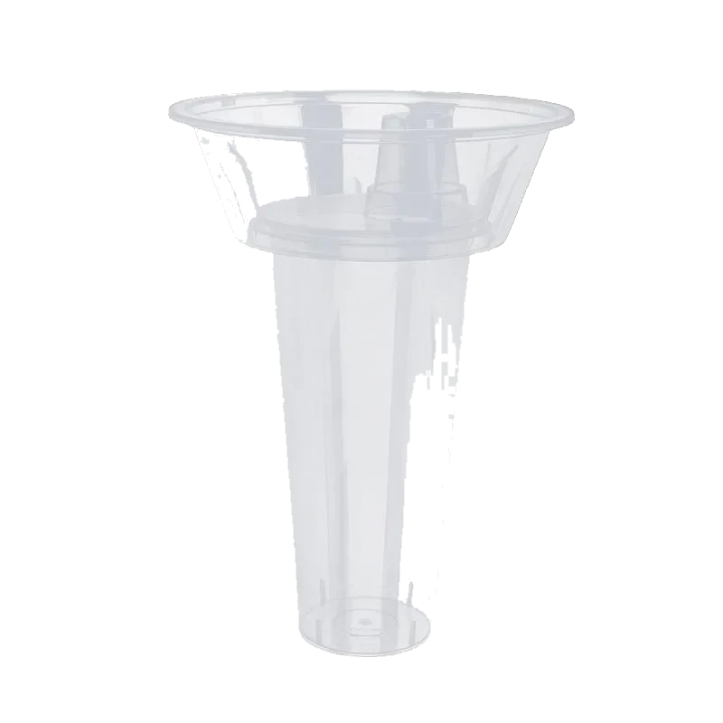 Disposable Cup Combo (Holder + 500ml Cup + Thick Straw ) 100 Sets Pack