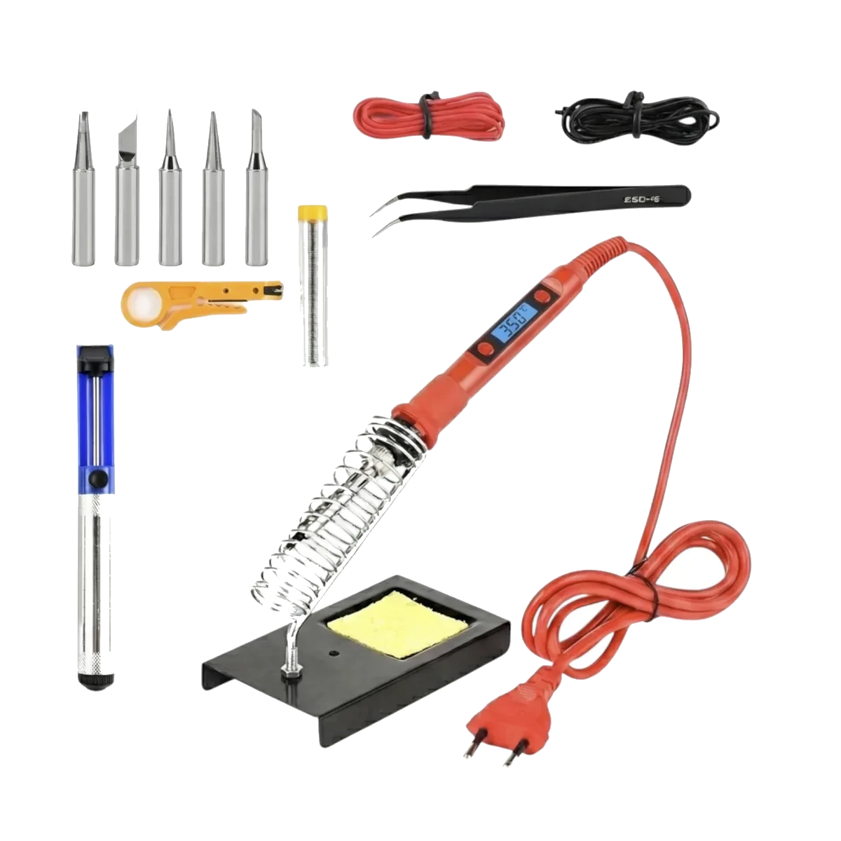 15-in-1 80W Professional Digital Soldering Iron Kit - (180 C - 480 C)