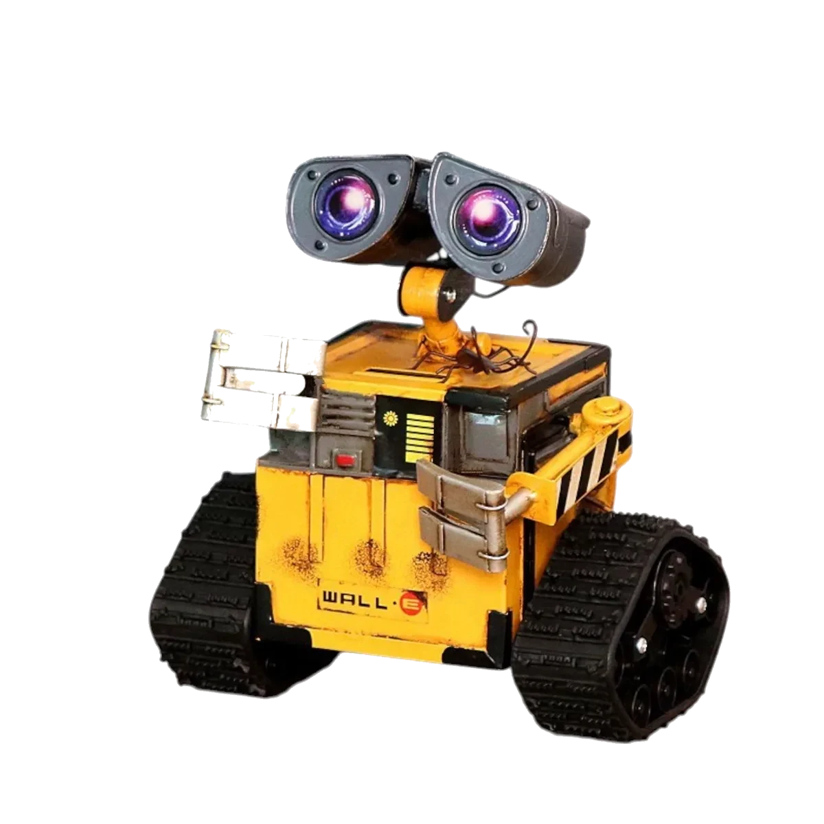 Vintage Handcrafted Metal WALL-E Robot Coin Bank - Retro Desktop Ornament