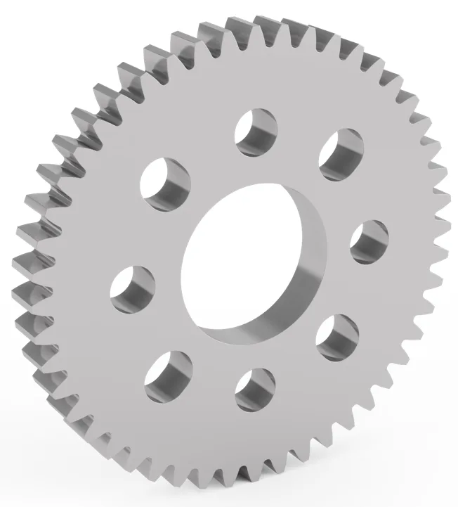48 Tooth Aluminum Hub-Mount Gear (MOD 0.8, 4mm Thick , 14mm Bore)