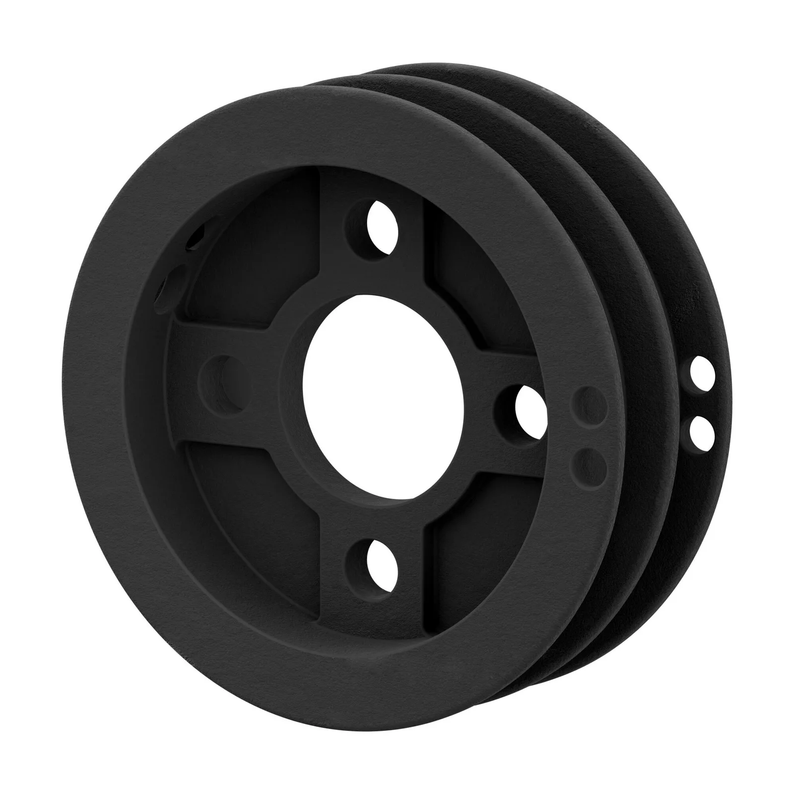 5407 Series Hub-Mount Winch Pulley (Dual Spool, 112mm Circumference)