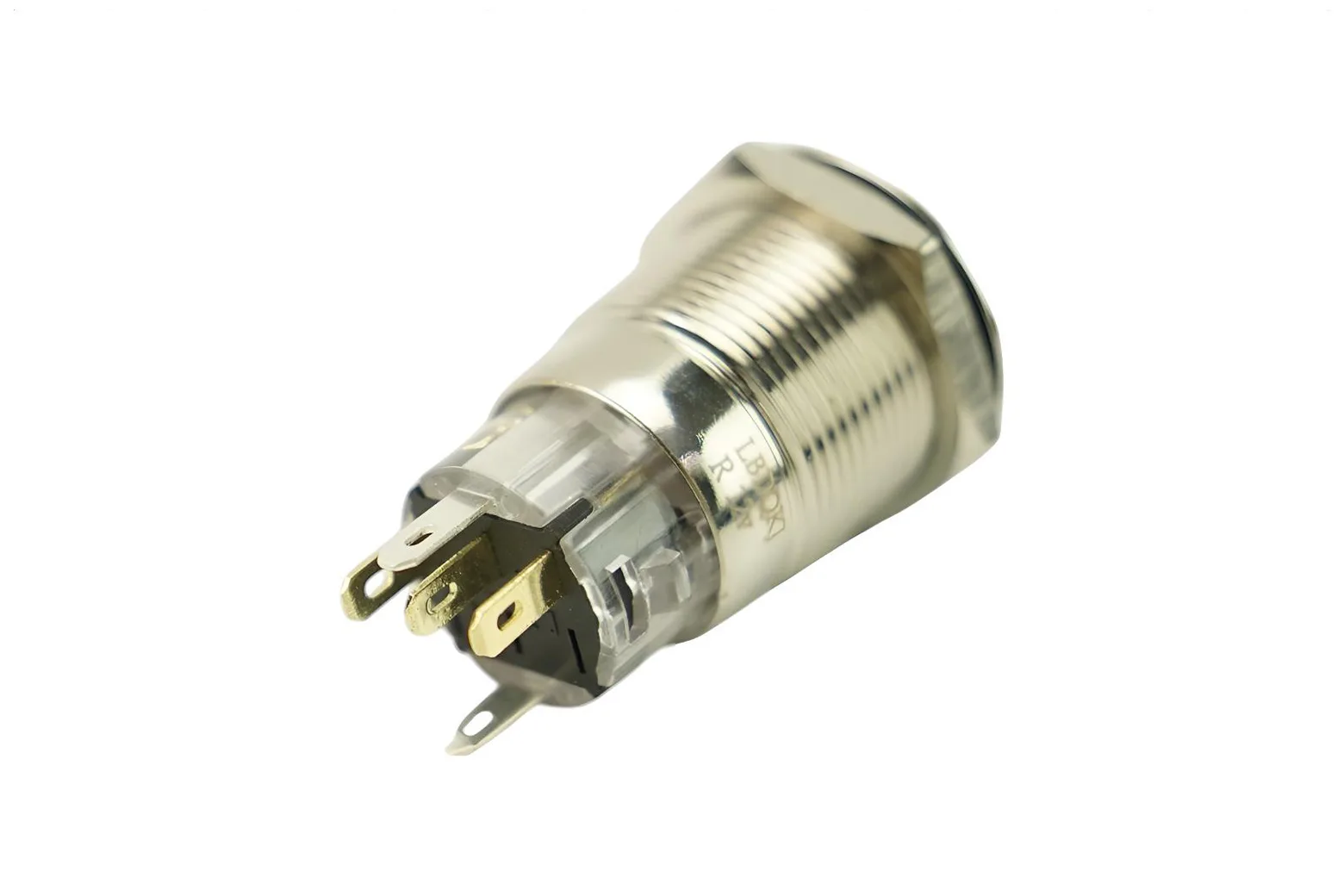Metal illuminated Pushbutton-Red Ring