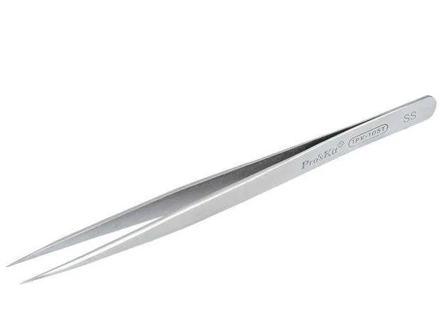 Pro'sKit 1PK-105T 140mm Non-Magnetic Fine Tip Straight Tweezers