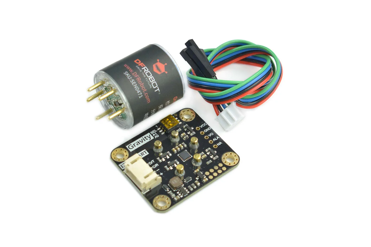Gravity: Factory Calibrated Electrochemical Nitrogen Dioxide Sensor (0-20ppm, I2C/UART)