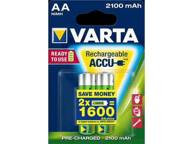 Varta AA NiMH Rechargeable Battery, 1.2 V, 2100 mAh