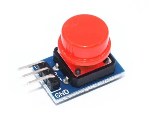 12mm x 12mm Tactile Switch Module with Colour Cap, 3-Pin PCB