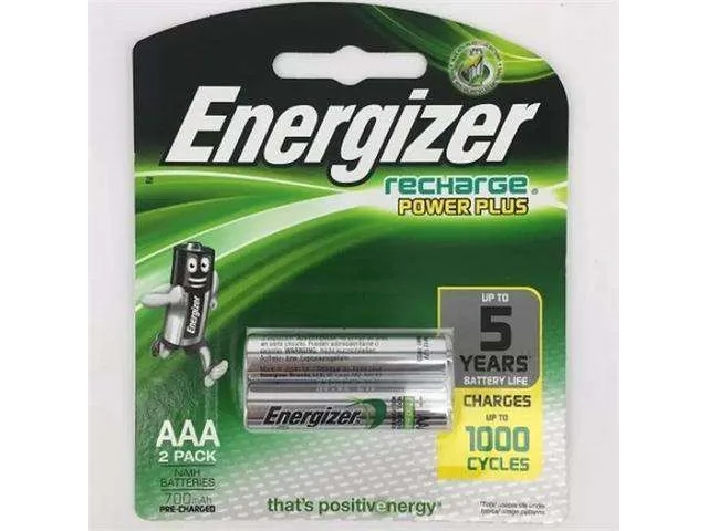 Energizer AAA NiMH Rechargeable Batteries, 1.2 V, 700 mAh