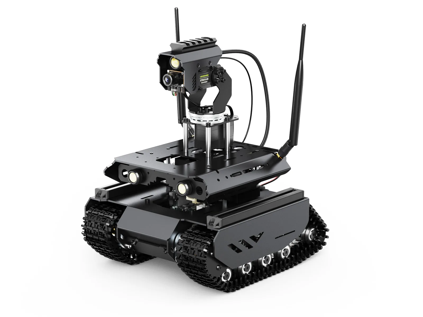 UGV Beast Open-source Off-Road Tracked AI Robot For Jetson Orin Series Board, Dual Controllers, 360° Flexible Omnidirectional Pan-Tilt, Optional For Jetson Orin Nano 4GB Kit