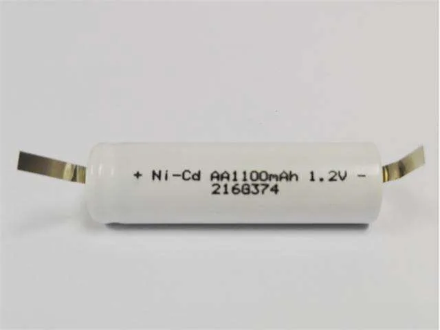 Rechargeable AA NiCad Battery with 3mm Tags, 1.2V 1100mAh