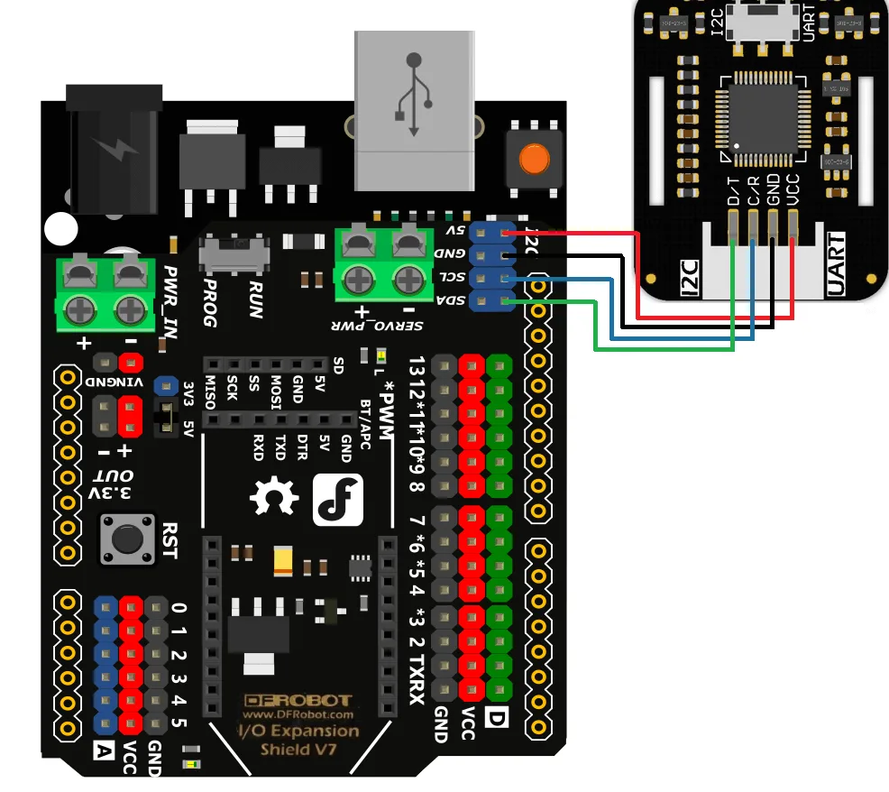 Arduino microcontroller connection