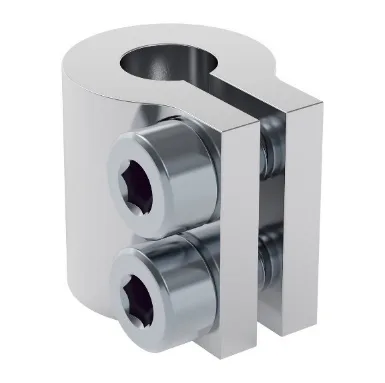 6000 Series Clamping Shaft Coupler (8mm Round Bore to 0.250" Round Bore)