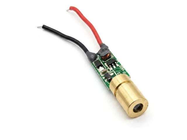 Mini Green Laser Diode Dot Module, 515–520 nm, 5 mW, 3–5 V