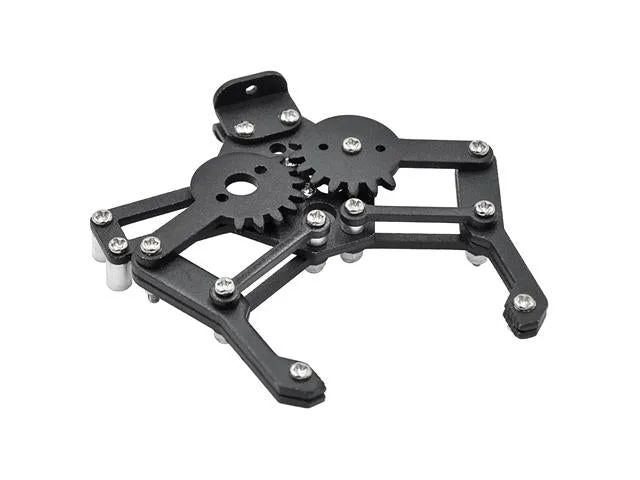 MKII Robot Claw Gripper with Brass Sleeved Joints - Black