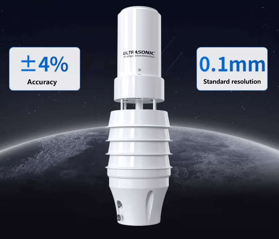 Solid-state wind and optical rain sensing