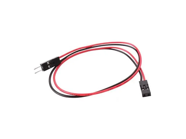 2-Pin Male to Female Dupont Jumper Cables, 70cm (Pack of 2)