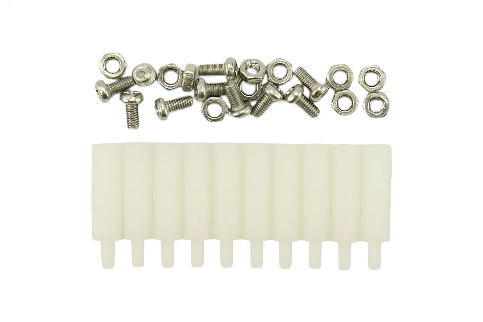 M3 x 20mm Nylon Hex Standoff Kit (10 Sets)