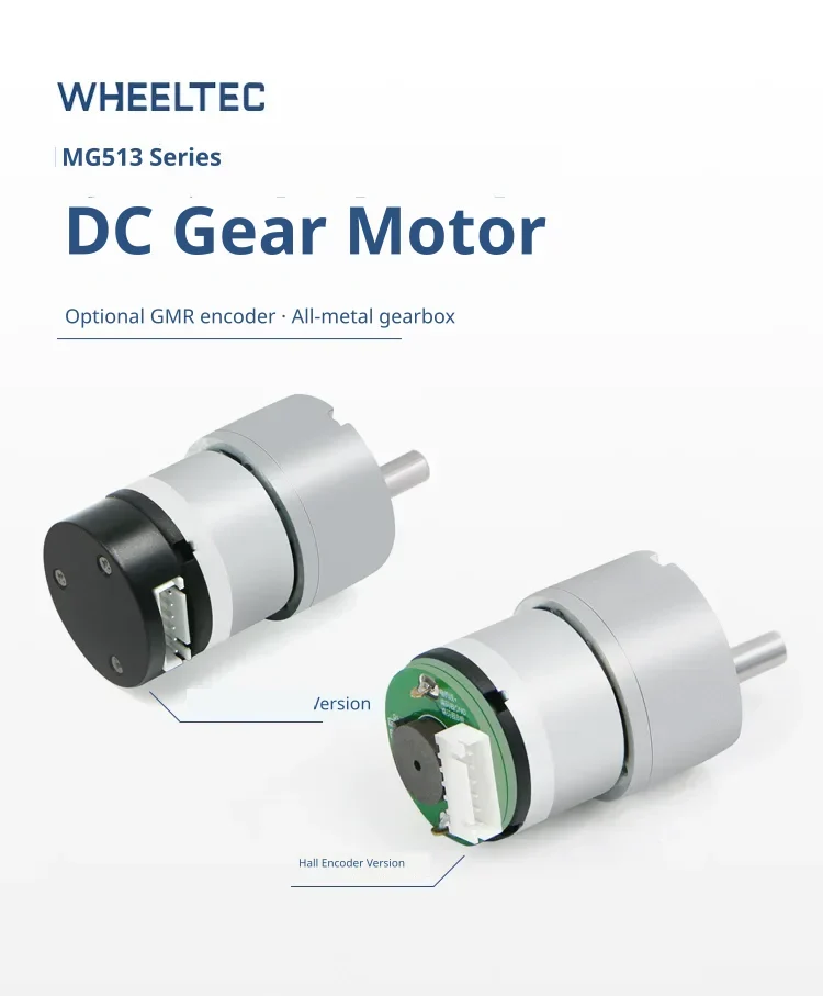 All-metal gearbox and encoder options