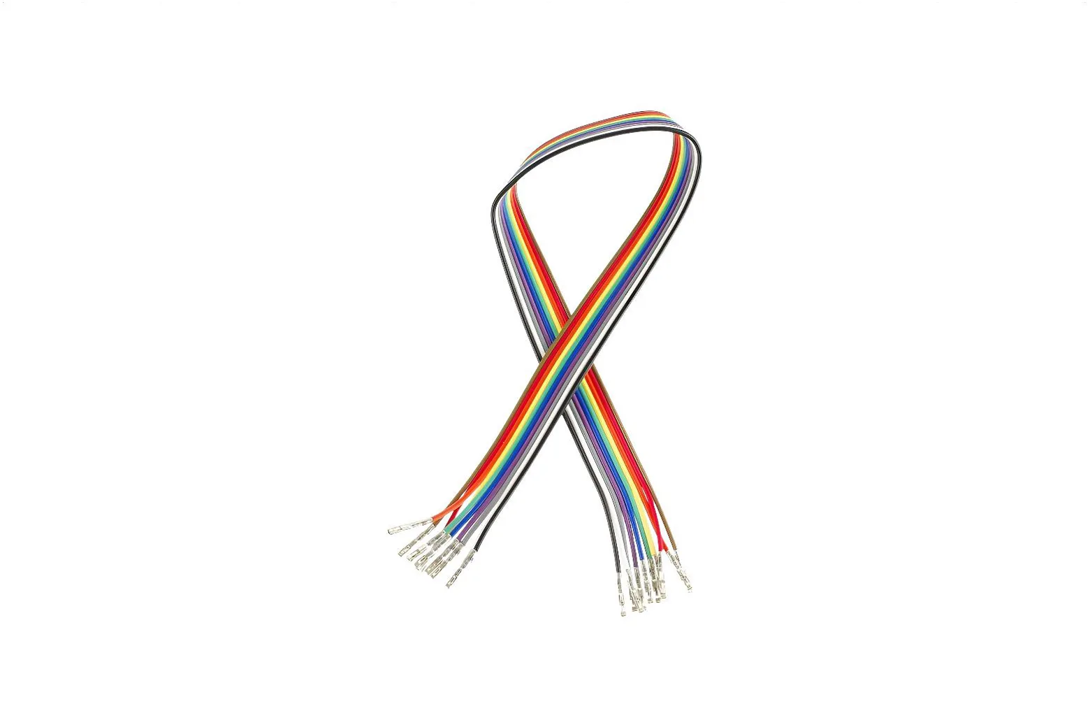 10-Wire Female-to-Female Ribbon Jumper Wire (12in, 0.1in Pitch)