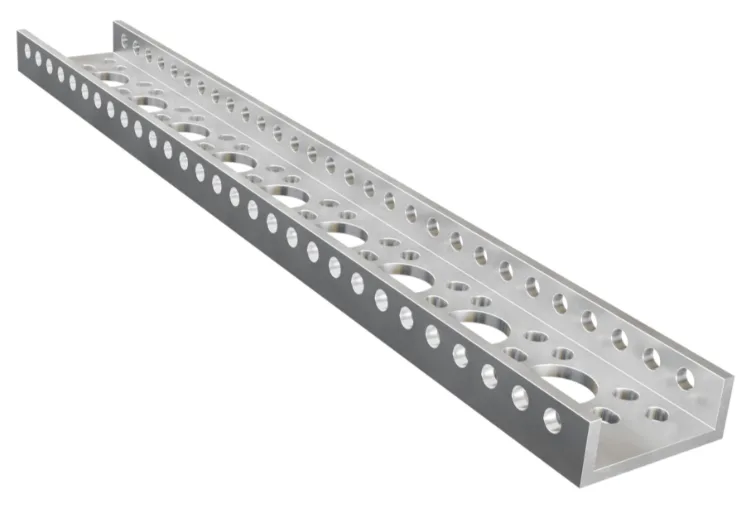 3143 Series Mini Low-Side U-Channel (9 Hole, 240mm Length)