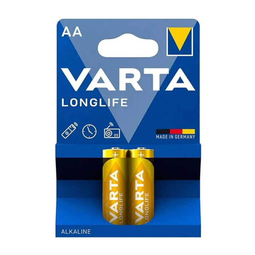 Varta 1.5 V AA Alkaline Batteries, 2 Pack