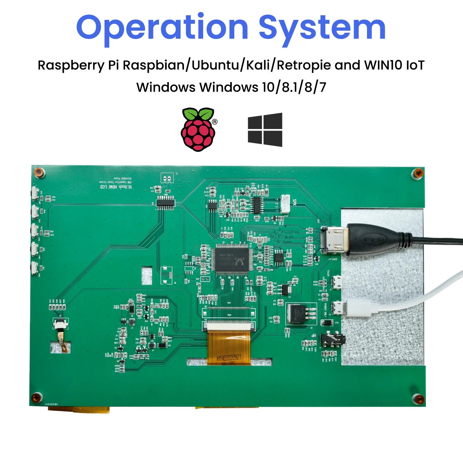 Spacious capacitive touch screen