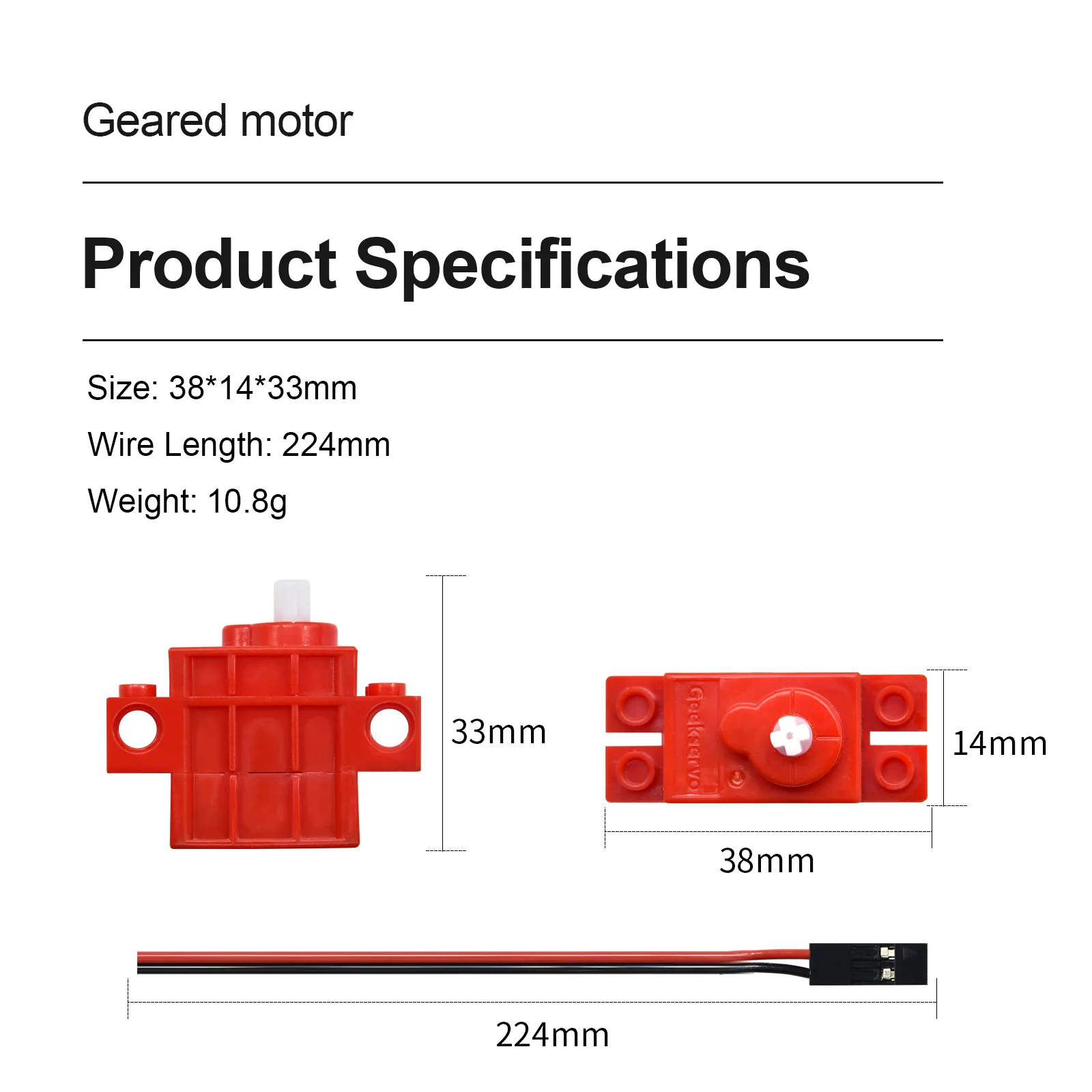 Electrical and torque specifications
