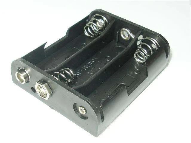3x AA Battery Holder with Snap Terminal
