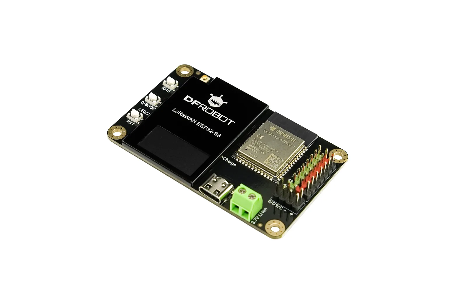 LoRaWAN ESP32-S3 Development Board with Display (SX1262, 850-930MHz)