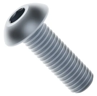 2802 Series Zinc-Plated Steel Button Head Screw (M4 x 0.7mm, 12mm Length)