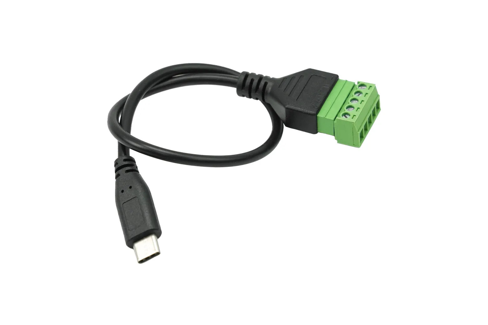 5-Pin Type-C Male to Solderless Terminal Power Cable (30cm, 5V 2A Output)