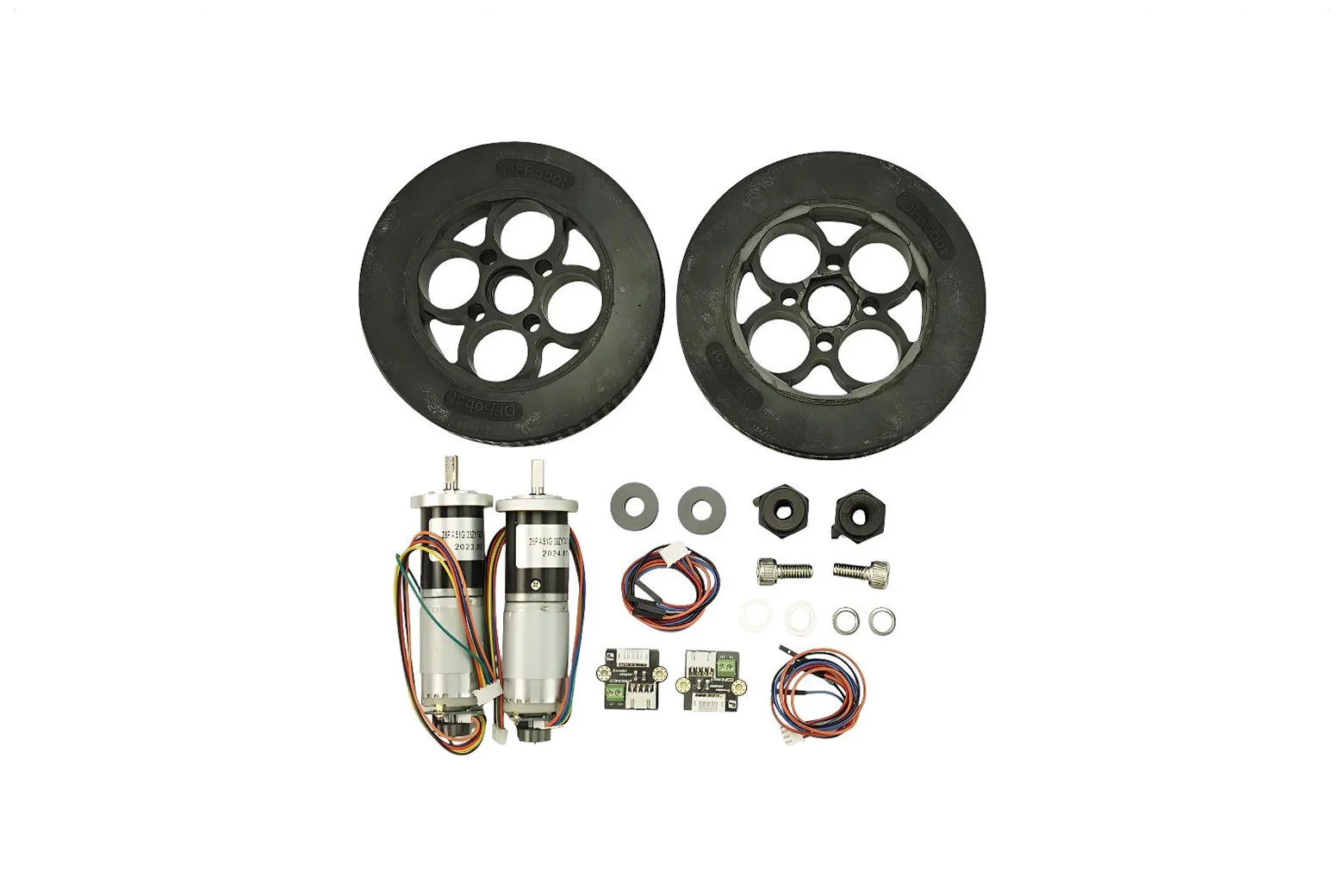 Rubber Wheel & Motor Kit with 12V Encoder DC Gear Motor